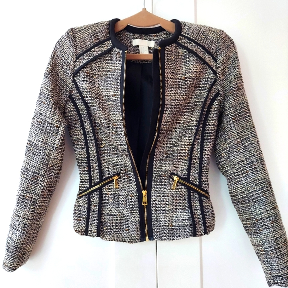 Zara tweed jacket size 2
